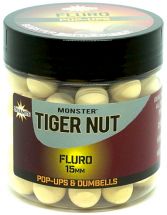 Бойлы Dynamite Baits White Fluro Pop Ups & Dumbells Monster Tigernut 15mm