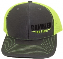 Бейсболка Gambler Richardson 112 Split Charcoal/Neon Yellow Black Gambler Neon Yellow Go Fish