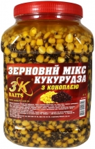 Зерновой MИКС 3Kbaits Кукуруза с  Коноплей 3L банка 3.4kg