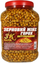 Зерновой MИКС 3Kbaits Горох Натуральная 3L Банка 3.4kg