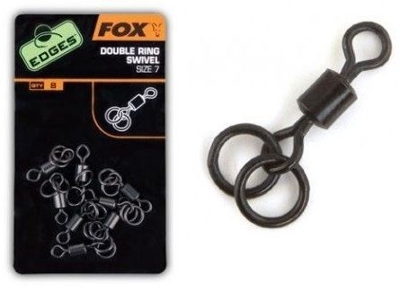 Купить Вертлюг с двумя кольцами Fox Edges Double ring swivel size 7 x 8шт ― Carp Zander
