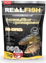 Прикормка  REAL FISH Линь-Карась "Красный Червь" 1kg