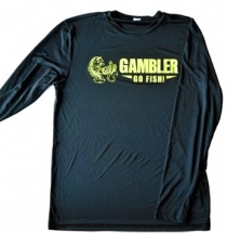 Лонгслив Gambler Black Performance Long Sleeve Chartreuse Logo 