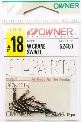 Двойной вертлюжок Owner 72457 W Crane Swivel Black Chrome - недорого | CarpZander