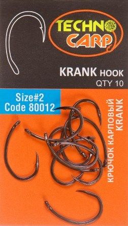 Купить Крючок карповый Технокарп Krank Hook ― Carp Zander