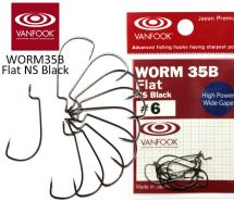 Гачок офсетний Vanfook Worm 35B Flat NS Black