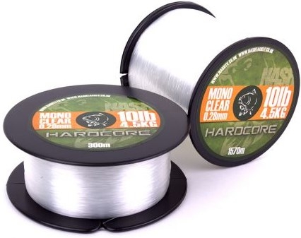 Купить Леска Nash Hardcore 10lb 1/4lb spool Clear ― Carp Zander