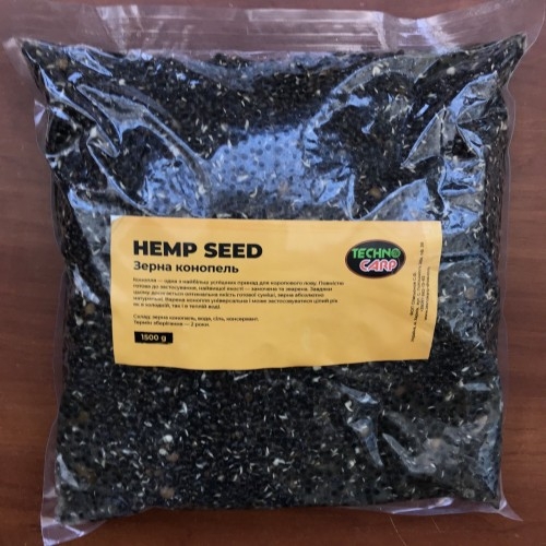 Купить Конопля ТехноКарп Hemp Seed (готовая конопля) 1,5kg ― Carp Zander