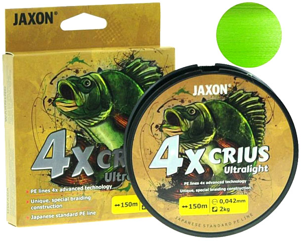 Шнур Jaxon Crius 4x UltraLight Flash 150m ярко зеленый - недорого | CarpZander