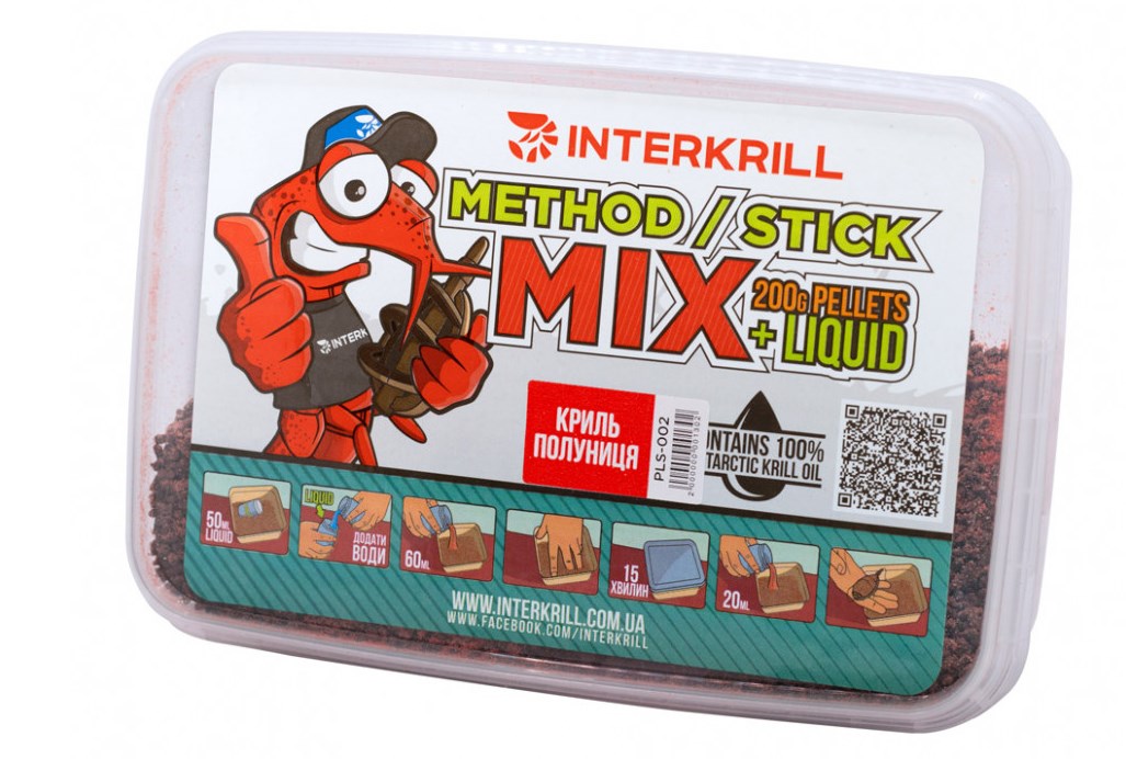 Пеллетс Interkrill Method/Stick Mix Криль 400g +Ликвид 50g
