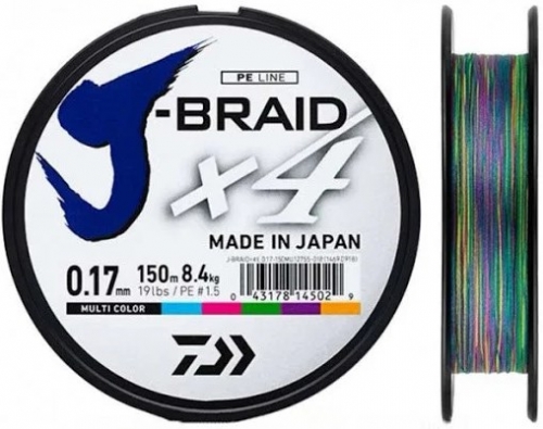 Шнур Daiwa J-Braid X4E 150m Multi Color - недорого | CarpZander