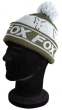 Шапка Fox green / silver lined bobble