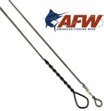 Поводок Скрутка (струна) AFW одна сторона запаянная 0.50mm / 40cm 5шт Jerk