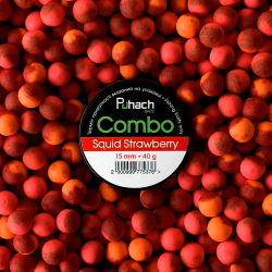 Бойли Puhach Baits Combo 15mm - Squid Strawberry (Кальмар Полуниця)