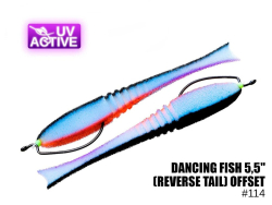 Поролоновая рыбка ПрофМонтаж 114 Dancing Fish 5.5"(reverse tail) offset