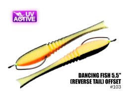 Поролоновая рыбка ПрофМонтаж 203 Dancing Fish 5" (reverse tail) offset
