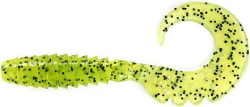 Силикон FishUp Fancy Grub 2.5" (10шт) #055 - Chartreuse Black