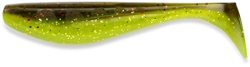 Силікон FishUp Wizzle Shad 5" (4шт) #203 - Green Pumpkin Flo Chartreuse