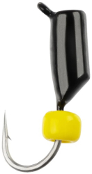 Мормишка вольфрамова Viking Fishing Rigabik+bead 0.35g 2mm Black+Y (1шт)