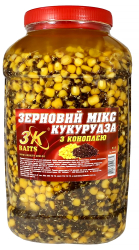 Зерновой MИКС 3Kbaits Кукуруза с Коноплей 5L