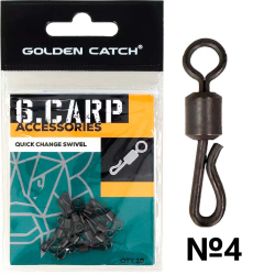 Вертлюг GC G.Carp Quick Change Swivel №4 10шт