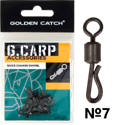 Вертлюг GC G.Carp Quick Change Swivel №7 10шт