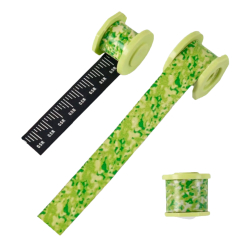 Свинцовая лента с линейкой на мотовиле зеленый камуфляж 20cm