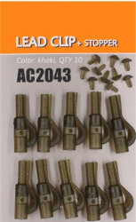 Клипса Orange безопасная со стопором 10шт