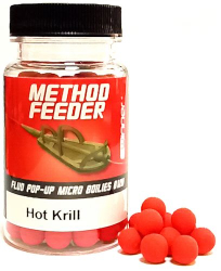 Бойлы Winner Method Feeder Fluo Pop-Up Micro Boilies 8mm 35g Hot Krill
