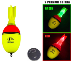 Поплавок на толстолоба светодиодный Бочка-Ракета 80g