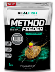 Прикормка Real Fish Premium Series Method Feeder Halibut Палтус 0.8kg