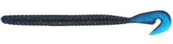 Силикон Gambler Burner Worm 6" Black Blue Glitter Blue Tail 1шт