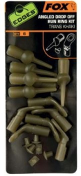 Набір для ковзного оснащення Fox Edges Angled Drop off run ring kit trans khaki 6шт