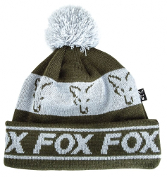 Шапка Fox green / silver lined bobble