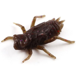 Силікон FishUp Dragonfly 0.75" (12шт) #050 - Green Pumpkin Brown Red & Purple