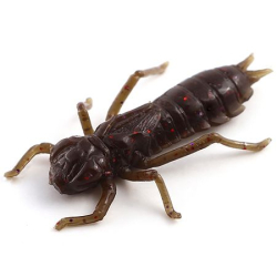 Силікон FishUp Dragonfly 1.5" (8шт) #050 - Green Pumpkin Brown Red & Purple