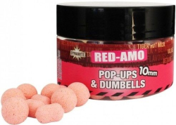 Бойлы Dynamite Baits Fluro Pop-Ups & Dumbells RED-AMO 10mm
