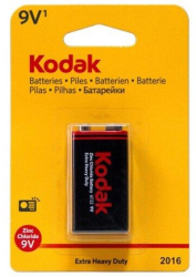 Батарейка крона Kodak Extra Heavy Duty 6F22 9V солевая