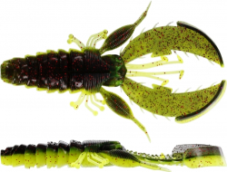 Силикон Westin CreCraw Creaturebait 10cm 12g Black/Chartreuse 1шт