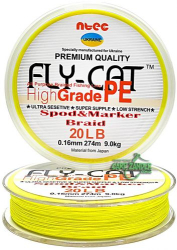 Шнур Ntec FlyCat 137m Yellow 0.10mm