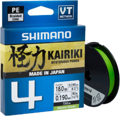 Шнур Shimano Kairiki 8 PE (Mantis Green) 150m 0.315mm