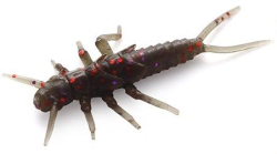 Силикон FishUp Stonefly 0.75" (12шт) #050 - Green Pumpkin Brown Red & Purple