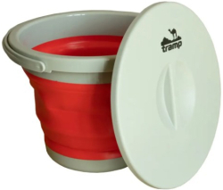 Ведро складное с крышкой Tramp силиконовое 5L