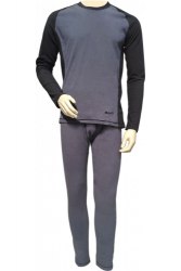 Термобілизна BAFT X-Line MEN gray/black мікрофліс