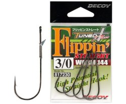 Крючок Decoy Worm144 Flippin Straight № 3/0 4шт