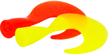 Хвіст Westin Swim Tail Curltail 9cm 8g Fluo Orange/Fluo Yellow (2шт/уп)
