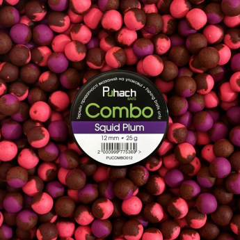 Бойли Puhach Baits Combo 12mm - Squid Plum (Кальмар Слива)