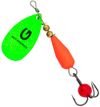 Блесна Kinetic Droopy 8g Green/Orange