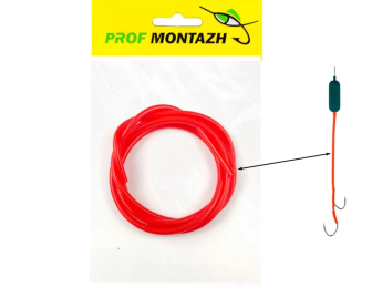Силиконовая трубка ProfMontazh для ловли сома Catfish Tube 2х4mm длина 1m (Красная)