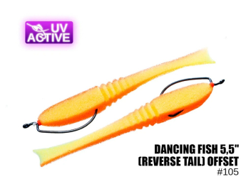 Поролоновая рыбка ПрофМонтаж 105 Dancing Fish 5.5"(reverse tail) offset